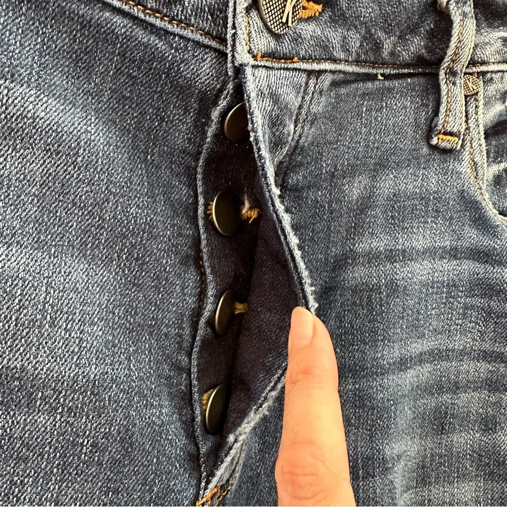 Kut from‎ the Kloth Juliet slouchy boyfriend raw hem denim jeans distressed 16